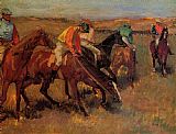 Edgar Degas Before the Race painting